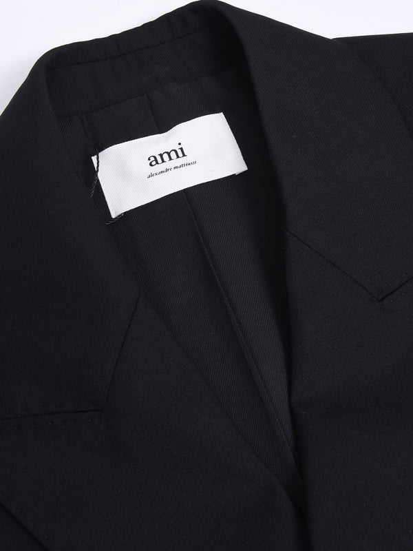 DOUBLE BREASTED JACKET_BLACK/001